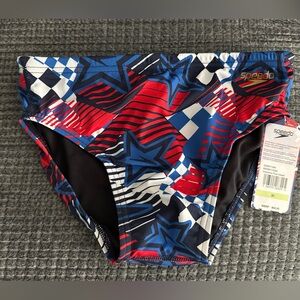 Speedo Men's SIZE 30 Printed One Overdrive Swim Brief - NWT